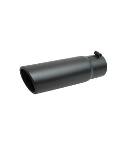 Black Ceramic Rolled Edg e Angle Exhaust Tip GIBSON EXHAUST 500641-B