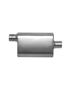CFT Superflow Offset/Cen ter Oval Muffler Stainle GIBSON EXHAUST 55140S