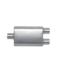 MWA 3.0in Center/3.0in D ual Oval Muffler  Stainl GIBSON EXHAUST BM0110