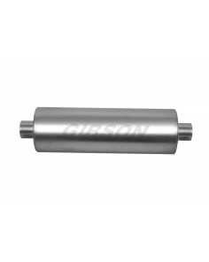 MWA 3.0in Center/Center 5.0in Round Muffler SS GIBSON EXHAUST BM0114