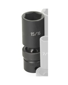 SOC 15/16 1/2D IMP UNIV 6PT DP BLK Grey Pneumatic 2030UD