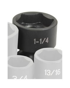 SOC 1-1/4 1/2D IMP UNIV 6PT Grey Pneumatic 2040U