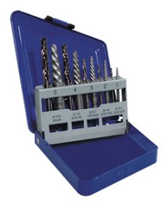 10 Piece Screw Extractor Set with Cobalt LH Drill Bits