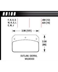 Dynalite / 2000 HPS  HAWK BRAKE HB100F.480