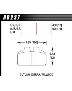 DL Bridgebolt-Black  HAWK BRAKE HB237M.625