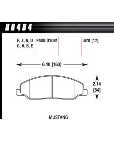 Performance Street Brake Pads (4) HAWK BRAKE HB484F.670