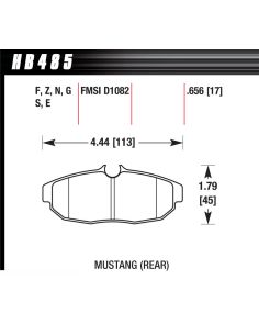Performance Street Brake Pads (4) HAWK BRAKE HB485F.656