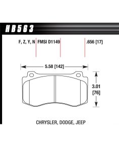 Performance Street Brake Pads (4) HAWK BRAKE HB563F.656