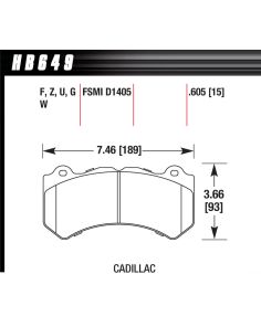 Brake Pads GM / Dodge Front Ceramic HAWK BRAKE HB649Z.605