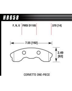 Performance Street Brake Pads (4) HAWK BRAKE HB658F.570