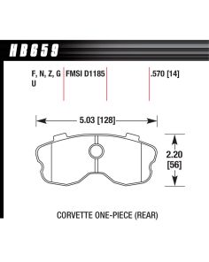 Performance Street Brake Pads (4) HAWK BRAKE HB659Z.570