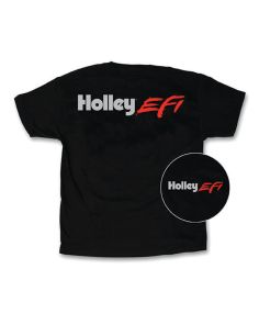 HOLLEY 10044-LGHOL T-Shirt - Large w/Holley EFI SS Logo - Black