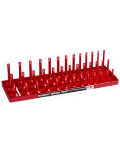 Hanson Global 38013 Red SAE 3 Row Deep, Semi Deep, and Regular Socket Holder