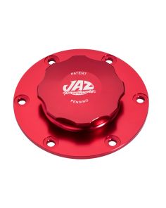 Billet Alm Threaded Cap Assembly 6-Bolt Red JAZ 391-725-06