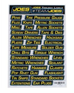Labels Toolbox  JOES RACING PRODUCTS 17500
