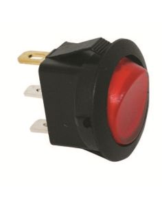 10 Amp 12V Red Round Rocker The Best Connection 2700-2J