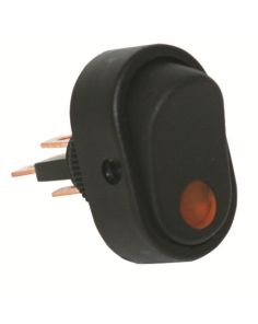 16 Amp 12V Red Oval Rocker The Best Connection 2702-2J