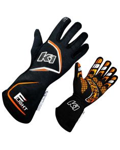 K1 RACEGEAR 23-FLT-NFO-M Gloves Flight Medium Black-Flo Orange