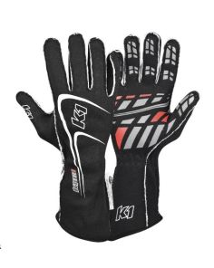 Glove Track1 Black Large SFI 5 K1 RACEGEAR 23-TR1-N-L