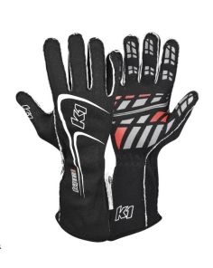 Glove Track1 Black X-Large SFI 5 K1 RACEGEAR 23-TR1-N-XL