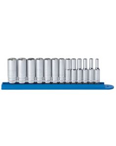 13PC 1/4" DRIVE 6PT DEEP METRIC SOCKET SET GearWrench 80304