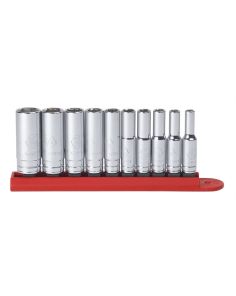 10PC 1/4" DRIVE 6PT DEEP SAE SOCKET SET GearWrench 80305