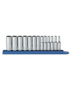 13PC 1/4" DR 12PT DEEP METRIC SOCKET SET GearWrench 80308