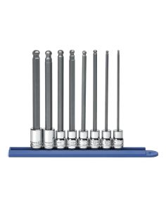 8PC 3/8" DRIVE METRIC BALL HEX BIT SOCKET SET GearWrench 80573