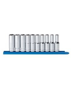 10PC 1/2" DRIVE 6PT METRIC SOCKET SET GearWrench 80704