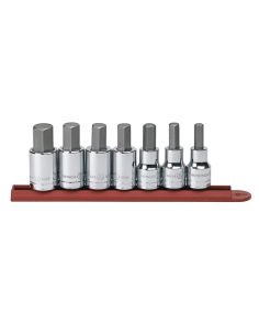 7PC 1/2" DRIVE SAE HEX BIT SOCKET SET GearWrench 80721