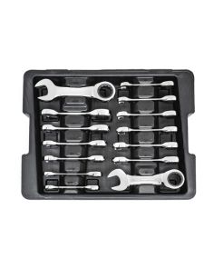 14PC RATCHETING COMBI STUBBY WRE SET GearWrench 85206