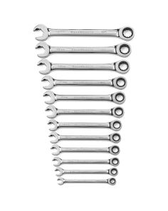 12 Pc. Metric Ratcheting Open End (Dual Ratcheting GearWrench 85597