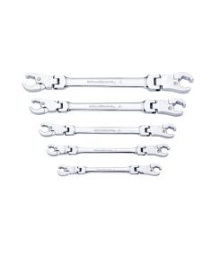 5 Pc. Ratcheting Flex Flare Nut Wrench Set- SAE GearWrench 89100