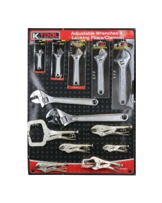 Adjustable Wrenches & Locking Pliers/Clamps Displa K Tool International KTI-0817