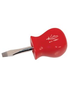 Stubby Slotted Screwdriver with Red Square Handle  K Tool International KTI-19801