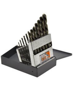 Knkut 15KK6 15 Piece Left Hand Jobber Length Drill Bit Set
