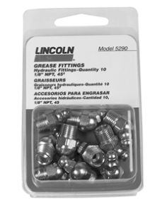 Lincoln Industrial Corp. 5290 45? 1/8" Grease Fitting 10 Pk