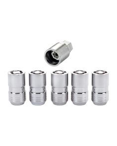 Wheel Locks 5Pcs. 18- Jeep JL 14mm x1.5 Chrome MCGARD 24515