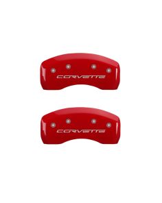 05-13 Corvette Caliper Covers Red MGP CALIPER COVER 13008SCV6RD