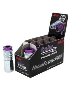 1/4" NPTF Coupler ColorFit V Purple HIGHFLOWPRO MILTON 764VC