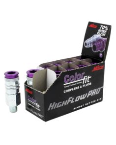 1/4" NPTM Coupler ColorFit V Purple HIGHFLOWPRO MILTON 765VC **(EACH)**