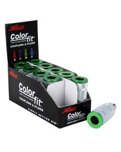 1/4" NPTM Coupler ColorFit A Style Green MILTON 776AC
