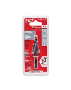 #3 3/16 - 3/4" IMP STEP DRILL BIT, SHOCKWAVE
