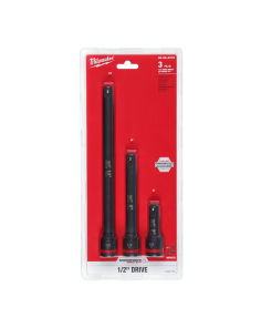 3PC SHOCKWAVE Impact Duty™ 1/2"Drive Extension Set Milwaukee Tool MLW49-66-6715