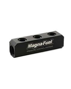 3-Port Fuel Log for Holley 12-803 Regulators MAGNAFUEL/MAGNAFLOW FUEL SYSTEMS MP-7610-03-Blk