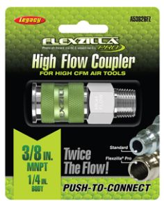 High Flow Coupler 1/4" Body 3/8" MNPT Flexzilla® Pro LEGACY MANUFACTURING CO A53