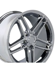 18" Replica Wheel CV07A Fits Chevrolet Corvette - C6 Z06 Rim 18x9.5 Chrome Wheel