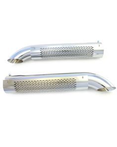 Side Tube Turnouts w/Shield/Mufflers Chrome PATRIOT EXHAUST H3824