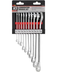 10 Pc SAE Fully Polish Combination Wrench Set WILMAR W30202