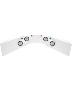 4-Gauge Molded Dash OP/WT/OT/FP White QUICKCAR RACING PRODUCTS 61-6024